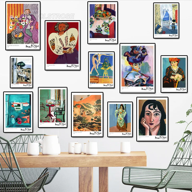

Nordic Abstract Figure Posters Fashion Matisse Canvas Painting Balcony Woman Home Wall Art Decoration for Living Room