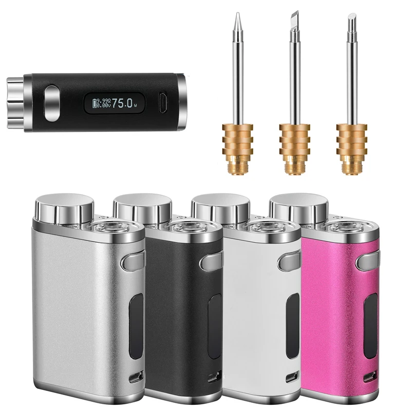 2021 new portable rechargeable soldering iron USB wireless battery 1W-75W high power adjustable | Инструменты
