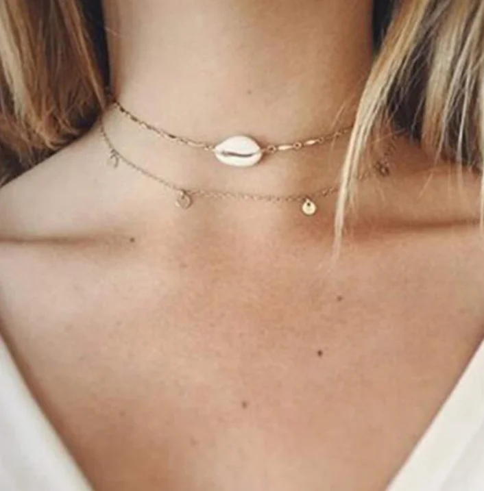 Модное многослойное женское ожерелье в богемном стиле 12 стилей геометрический