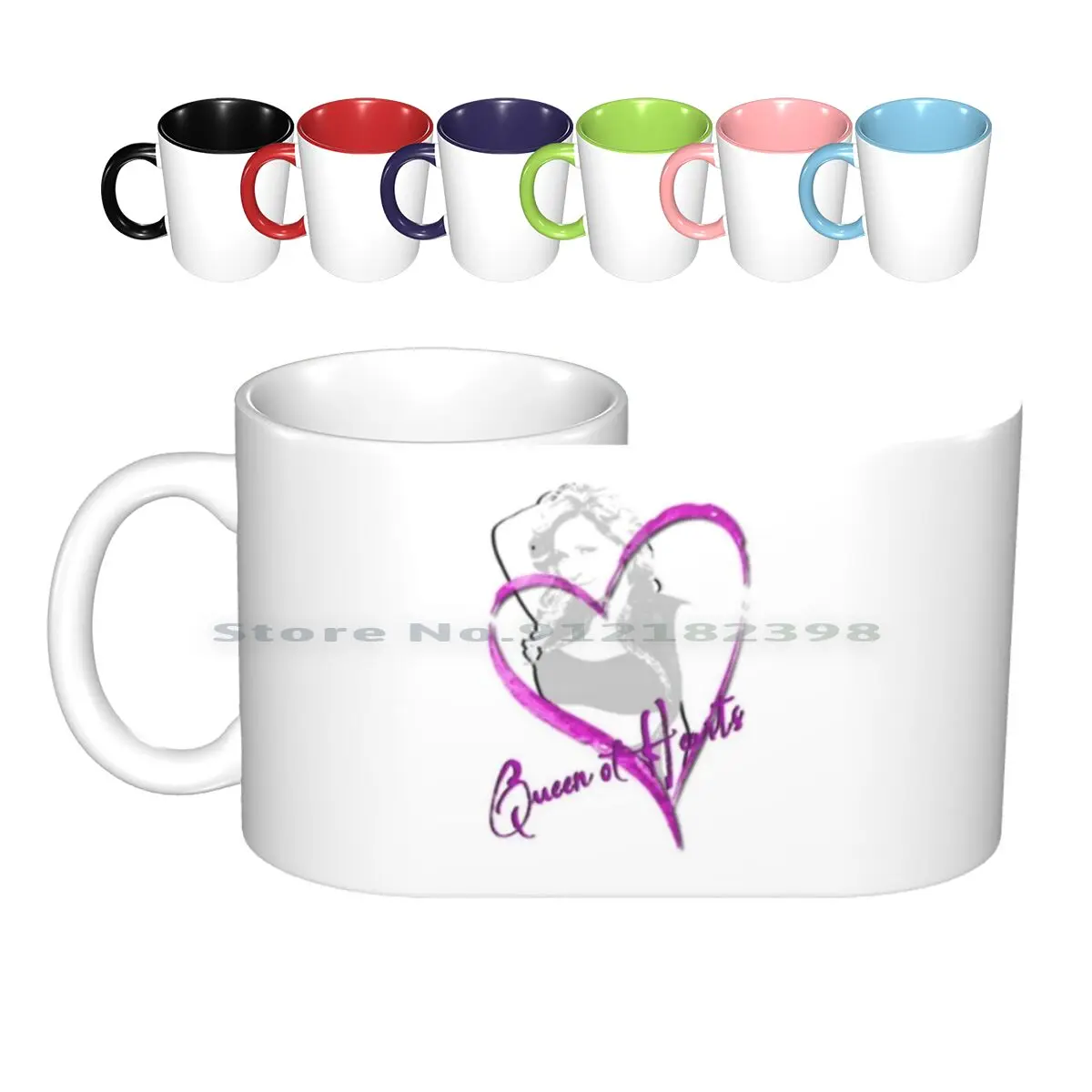 

Керамические кружки Queen Of Hearts, кофейные чашки, кружка для молока и чая, креативная трендовая винтажная Подарочная бутылка для борьбы с Натал...