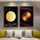 Постер Voyager 1 с золотыми пластинами, украшение для гостиной, минимализм, настенные художественные принты, домашний декор, холст, уникальный подарок, плавающая рамка