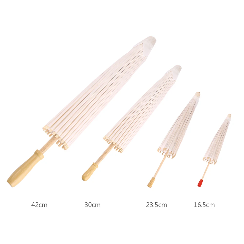 

Декоративный зонтик из белой масляной бумаги, бумажный зонтик в китайском и японском стиле для детского душа, юбилея, граффити, детские игру...