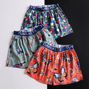 Шорты мужские повседневные из чистого хлопка, Простые штаны для сна, домашняя одежда, изысканные штаны со стрелками и принтом бабочки, K, лето