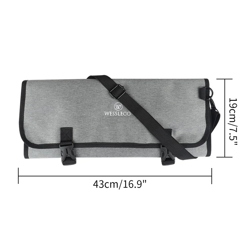

Durable Kitchen Knife Bag Knife Holder Bag Portable Storage Pockets Adjustable Knife Cover Roll Bag Carry Chef Bag Cooking Tool