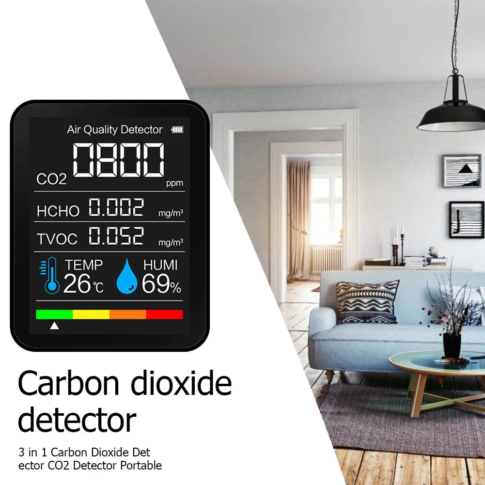 Цифровой измеритель температуры и влажности CO2 тестер 5 в 1 для контроля качества