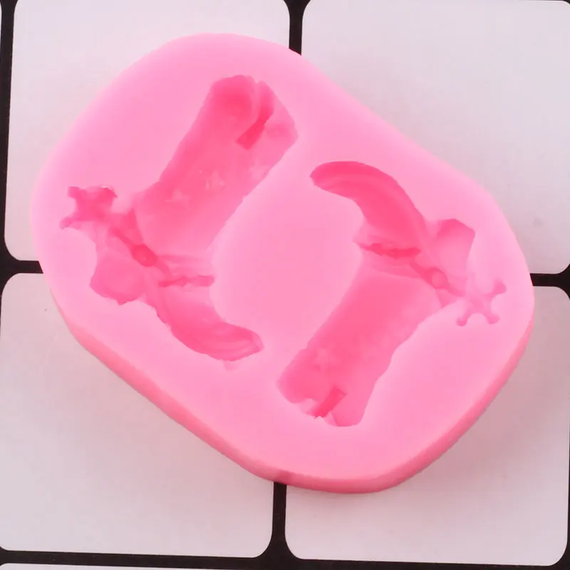 Ковбойские ботинки силиконовые формы искусственная кожа бижутерия глина