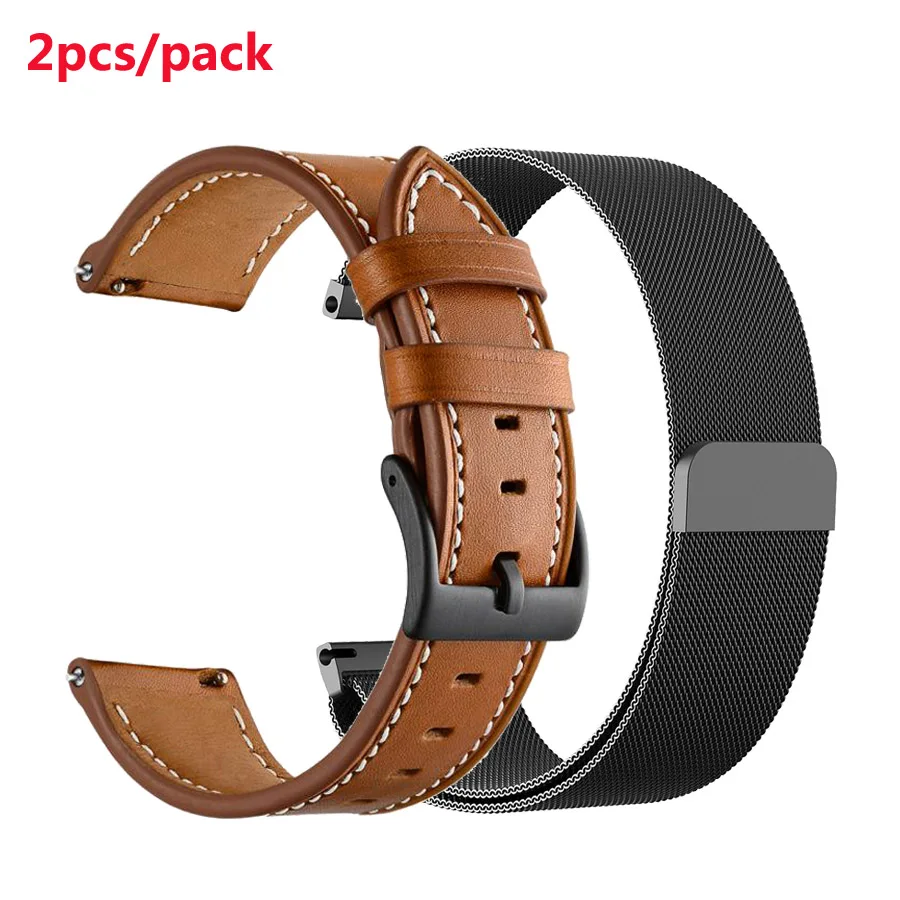 2 шт./упак. браслет для Huami Amazfit Bip Молодежные часы из нержавеющей стали сетчатый Браслет часы ремешок магнитный ремешок для часов на замену