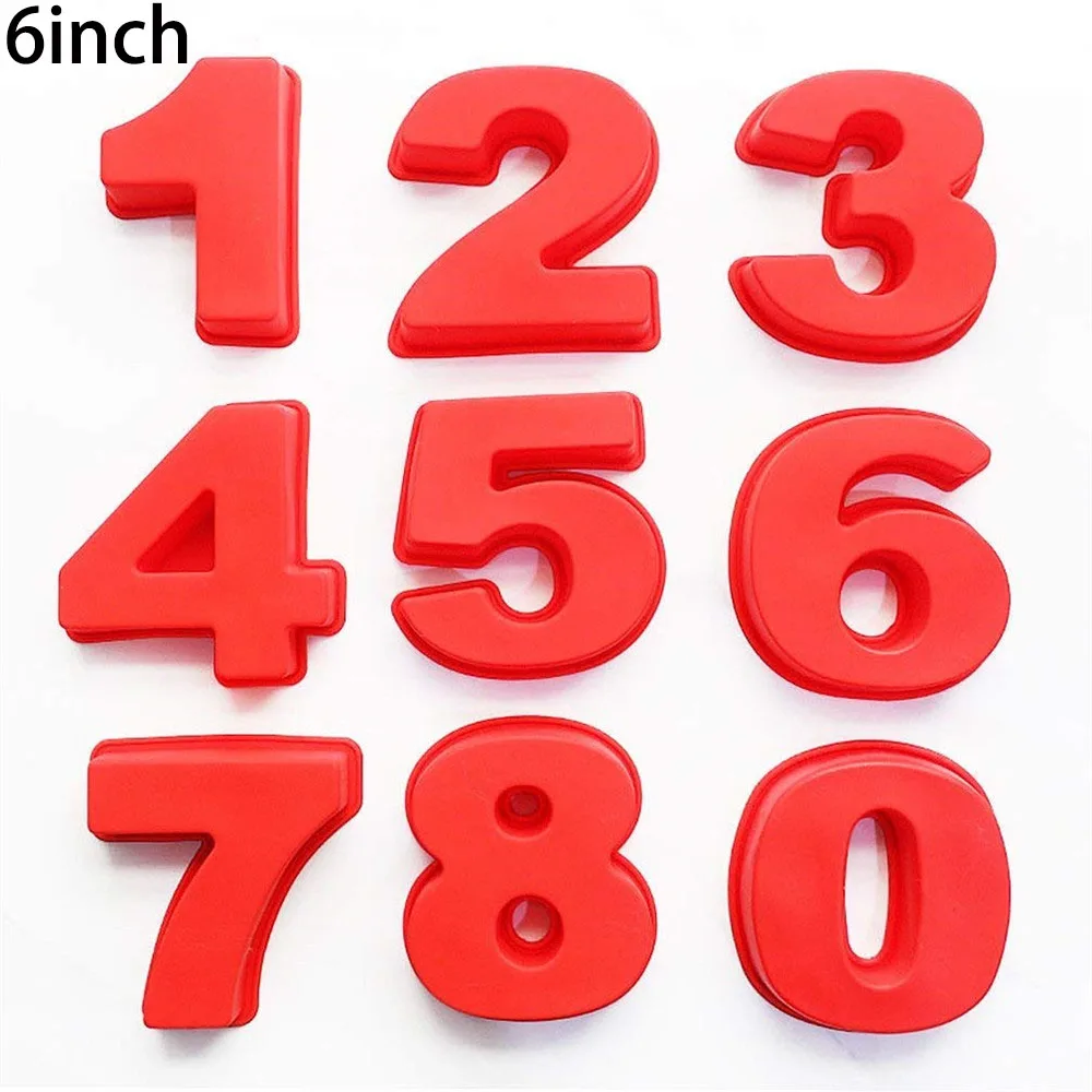 Силиконовая форма для тортов 0-8 цифр шоколадные формы выпечки посуда