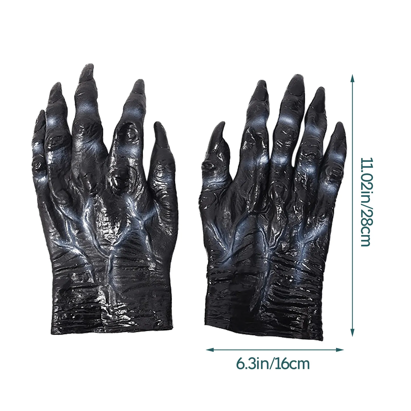 

Halloween Bear Paw Gloves Cosplay Costume Party Tricky Props Plush Animal Gloves Home Bedroom Intimidating Child Deco Party
