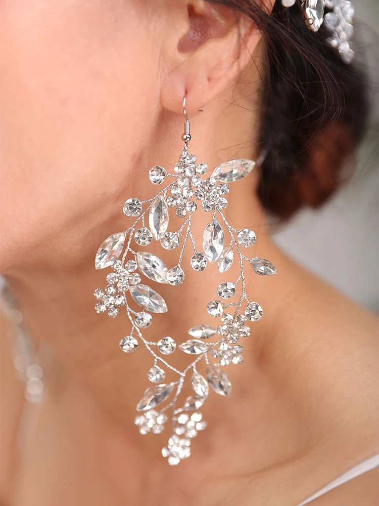 Свадебные украшения для причесок Серебряный головной убор стразы ювелирные