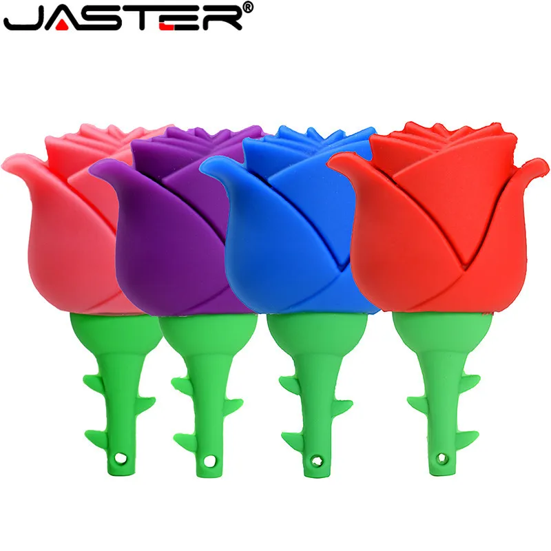 USB флеш накопитель JASTER в виде Розы 64 ГБ 4 8 16 2 0|USB флэш-накопители| |
