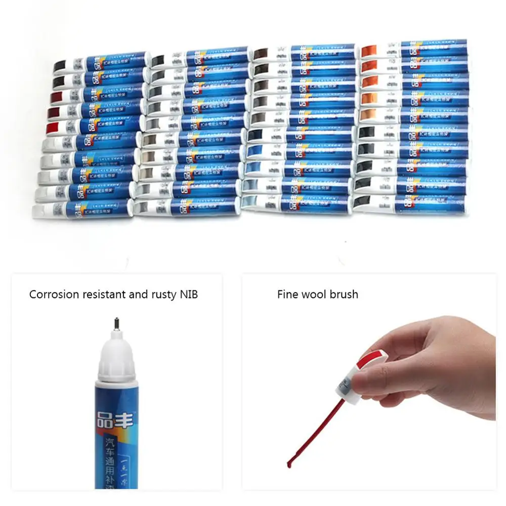 

13Color 6Pc DIY Car Clear Scratch Remover Touch Up Pens Auto Paint Repair Pen Brush Automotive Universal Touch Up Pen Silver Car