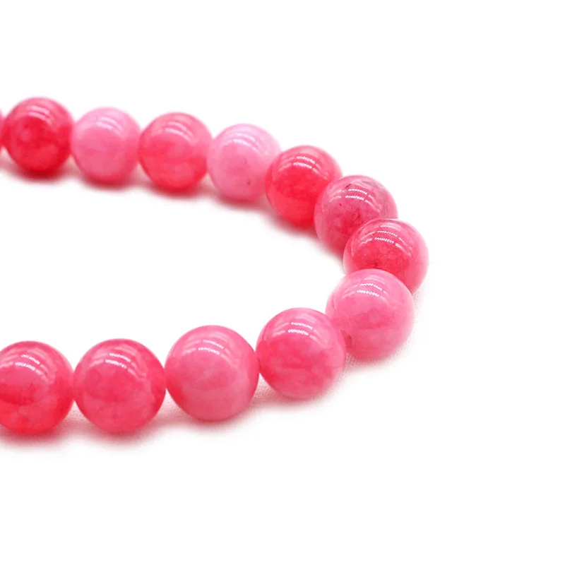 Браслет из Красного арбуза турмалина бусин кристаллов кварца эластичные