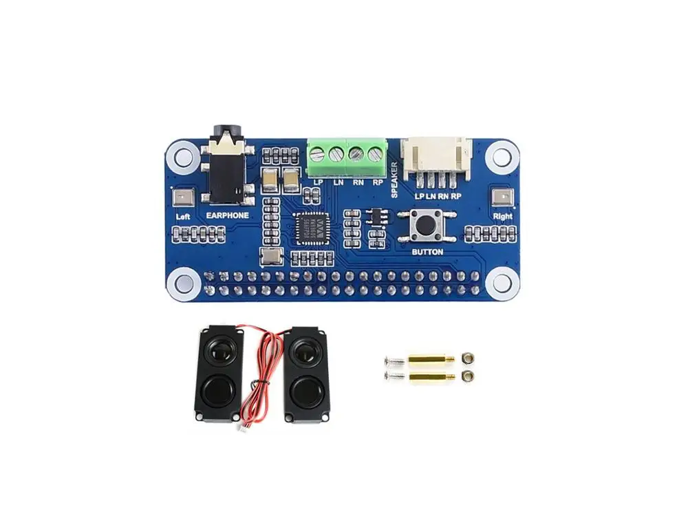 Waveshare WM8960 hi-fi звук шляпа "карта" для Raspberry Pi Zero/Zero W/Zero/2B/3B/3B + стерео кодек