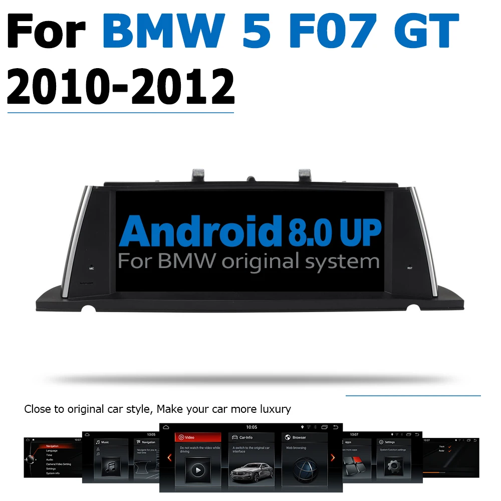 Android8.0 UP Car GPS DVD Multimedia Player For BMW 5 F07 GT 2010~2012 CIC Original Style Touch Screen Google System | Автомобили и