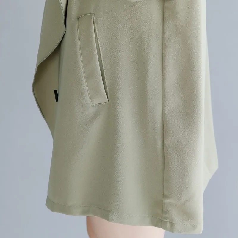 

Abrigos Mujer Large Size Trench Coat Cardigan Autumn New Green Women's Outwear Invierno Korean loose Windbreaker Overcoat Z289