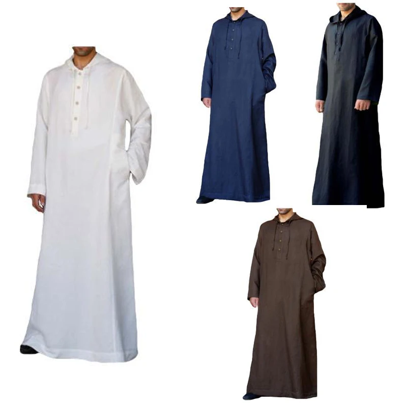 

Caftan Abaya Men Islamic Arabic Kaftan Muslim Fashion Dresses Long Sleeve Robes Saudi Arabia Dubai Mens Jubba Thobe Qamis Man