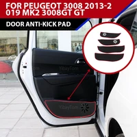 car door anti kick pad sticker protective mat for peugeot 3008 2013 2019 mk2 3008gt gt