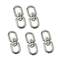 5pcs 304 stainless steel mooring anchor chain double eye and eye liftting swivel ring 4mm 5mm 6mm 8mm 10mm stainless swivel hook