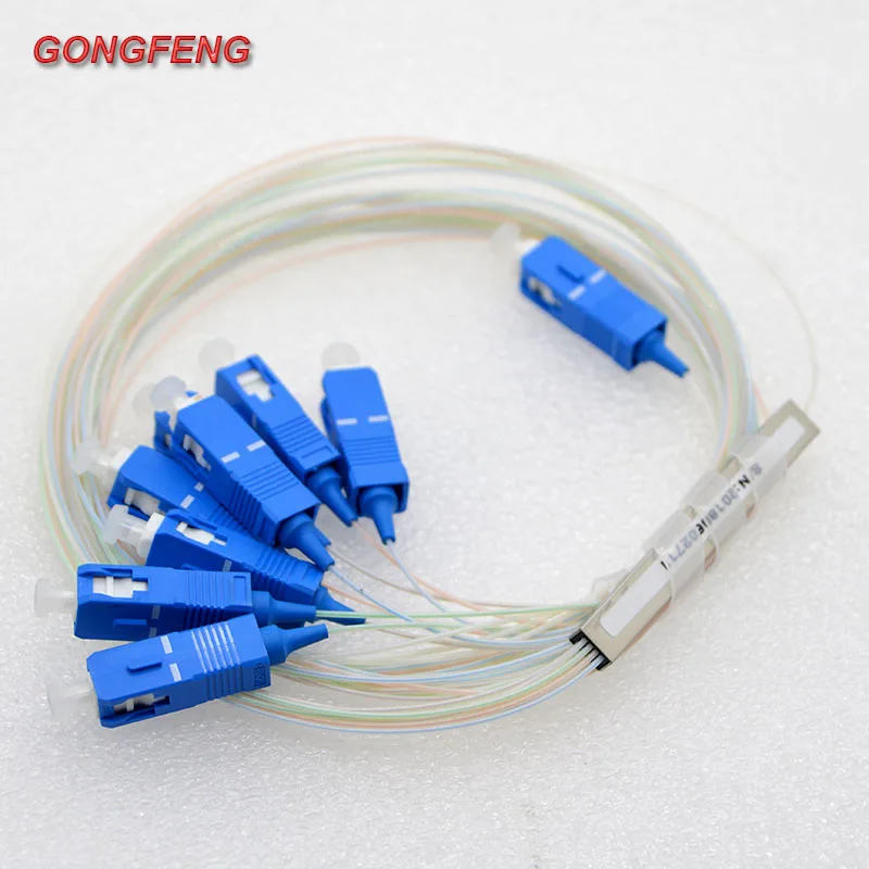 30pcs New Single Mode Mini PLC Fiber Optical Splitter SC UPC/APC 1: 8 Differential Optical Fiber Splitte Special Wholesale