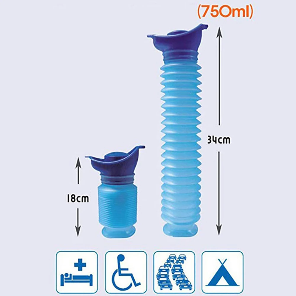 

750ml Portable Urinal Outdoor Camping High Quality Travel Mini Toilet Urine Car Children Training Foldable Ansblue Urine Bags