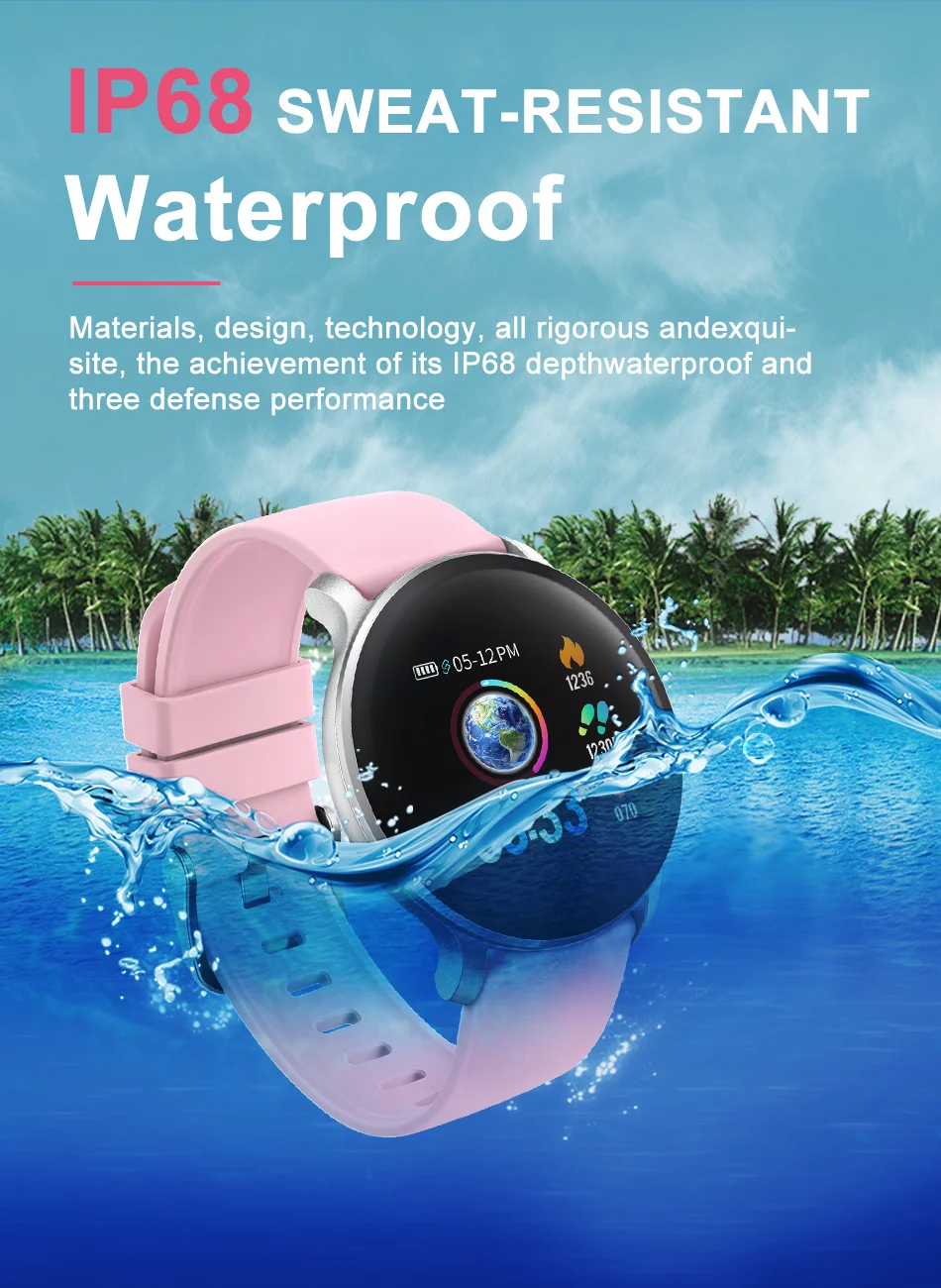 

Men Smart Watch Sport HR Heart Rate Monitor Blood Pressure Pedometer Waterproof Ladies Fitness Tracker Health Casual Wristwatch