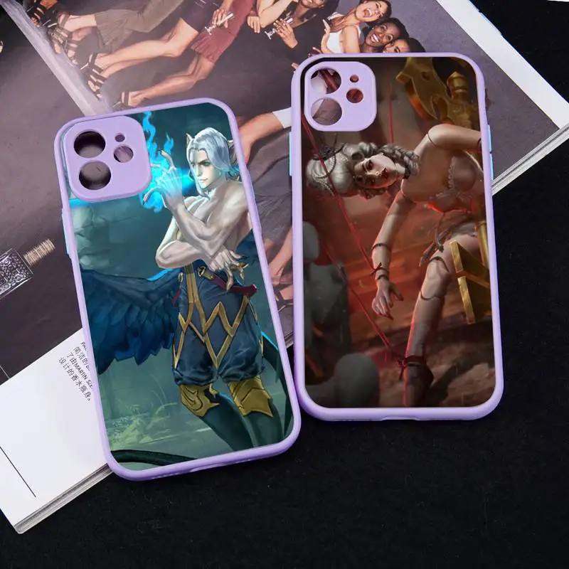 

Vainglory Game MOBA Phone Case Purple Color Matte Transparent For iPhone 13 12 Mini 11 Pro X XR XS Max 7 8 Plus Shell Cover