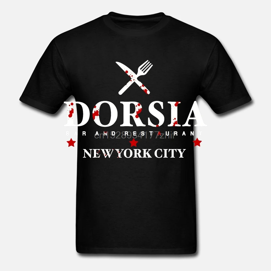 Новый модный бренд футболка с принтом Dorsia вдохновленный американским психом