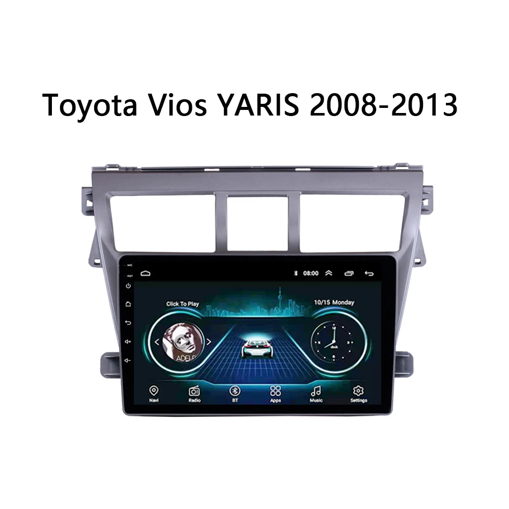 Автомобильный DVD плеер для toyota Vios yaris 2008 2013 мультимедийная система GPS головное
