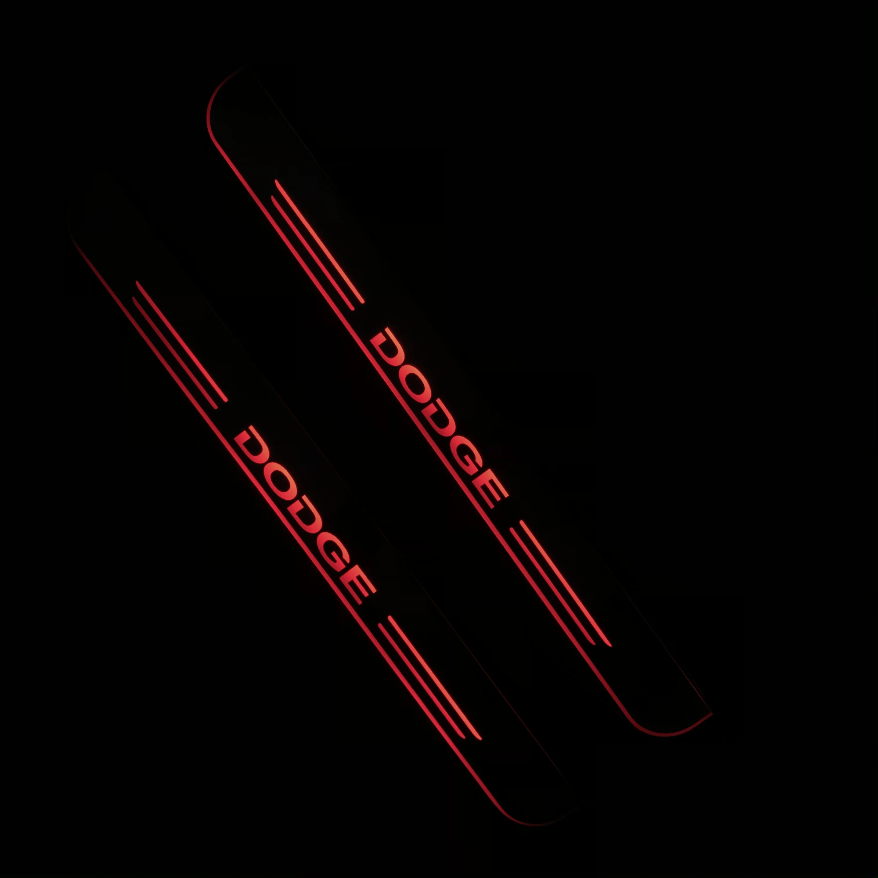 

LYQ 2PCS acrylic mobile LED welcome scooter wear plate door sill frame path light for Dodge Ram dedicated car accessories