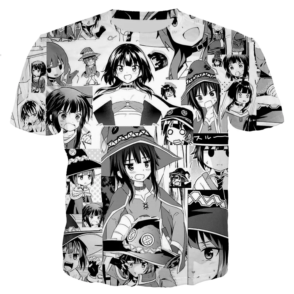 Мужские/женские новые модные крутые футболки Megumin Konosuba с 3D принтом Повседневная