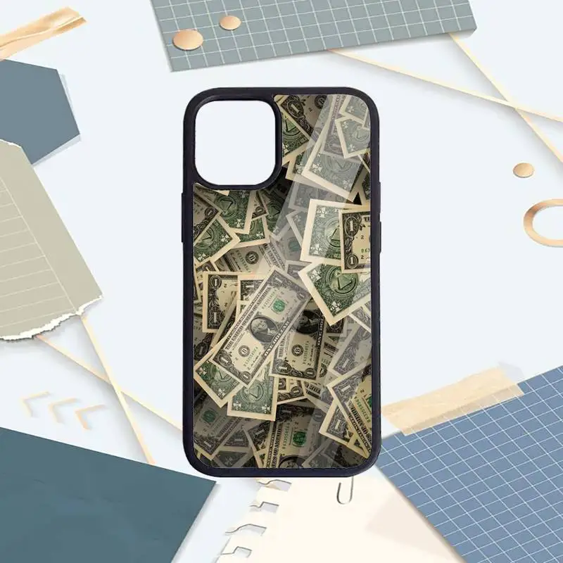 

Money Dollar Rouble Pound Phone Cases PC for iPhone 11 12 pro XS MAX 8 7 6 6S Plus X 5S SE 2020 XR Luxury brand shell funda