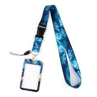 jf1218 van gogh art oil painting neck strap lanyard for key lanyard card id badge holder key chain for gifts