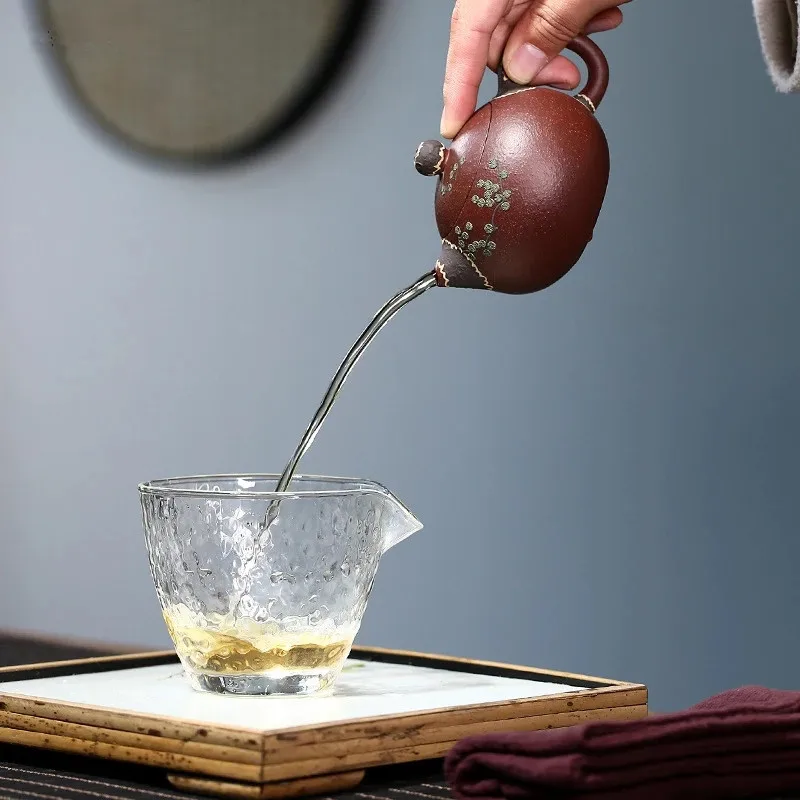 

New Yixing Classic Xishi Tea Pot Purple Clay Filter Teapots Beauty Kettle Raw Ore Handmade Boutique Zisha Tea Set Gifts 140ml