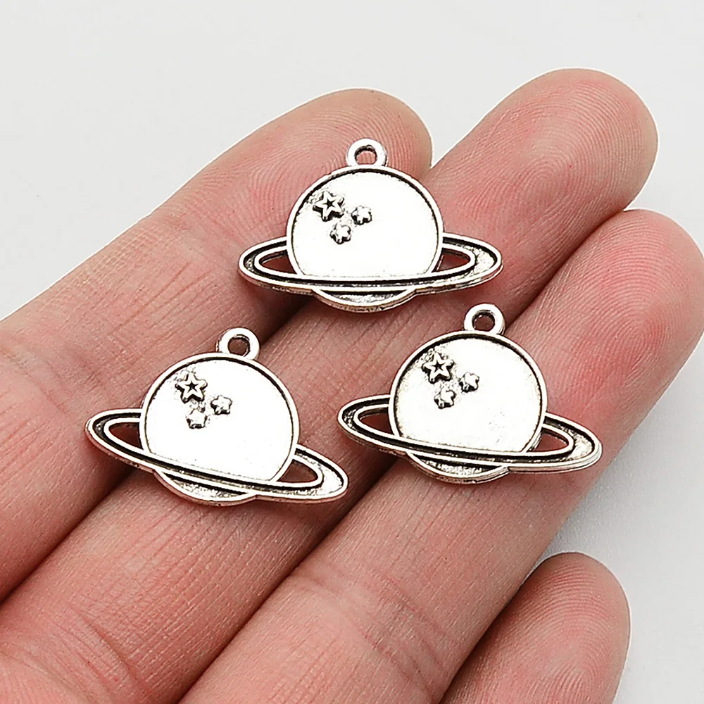 

Подвески со звездами, космосом, посеребренными подвесками в античном стиле, фурнитура для изготовления ювелирных изделий своими руками, 20 ш...