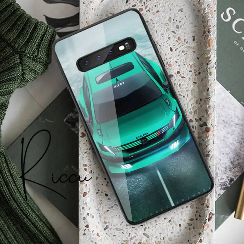 

Peugeots 205 GTI logo Phone Case Tempered Glass For Samsung S20 Plus S7 S8 S9 S10E Plus Note 8 9 10 Plus A7 2018