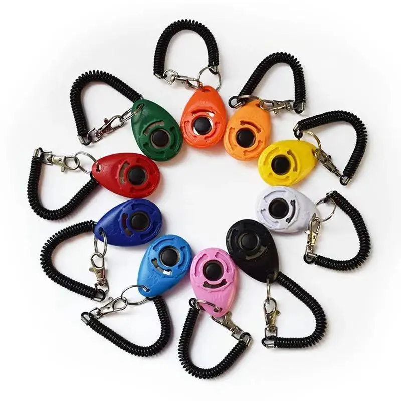 

Pet Dog Trainings Personal Sounder Dog Trainer Click Adjustable Sound Plastic Key Chain and Wristband Dog Pet Product