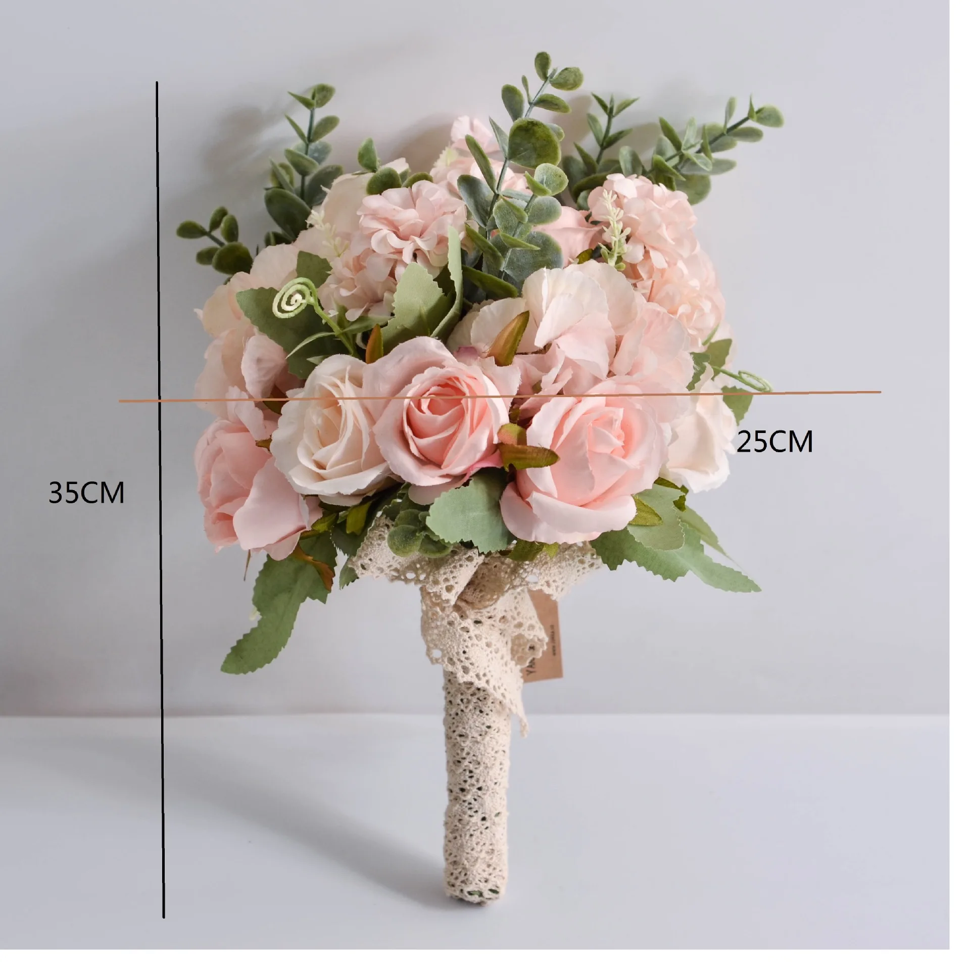Modet Boho Wedding Bouquet Flowers Marriage Accessories Small Bridal Bouquets Silk Roses for Bridesmaids Home Decoration | Свадьбы и