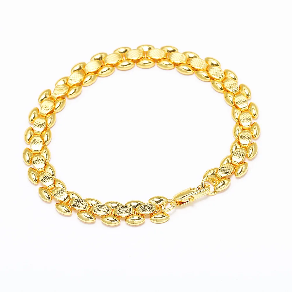 

European and American Jewelry 18K Gold Plated Bracelet Brazil Chain Gold bracelet jewelry for men