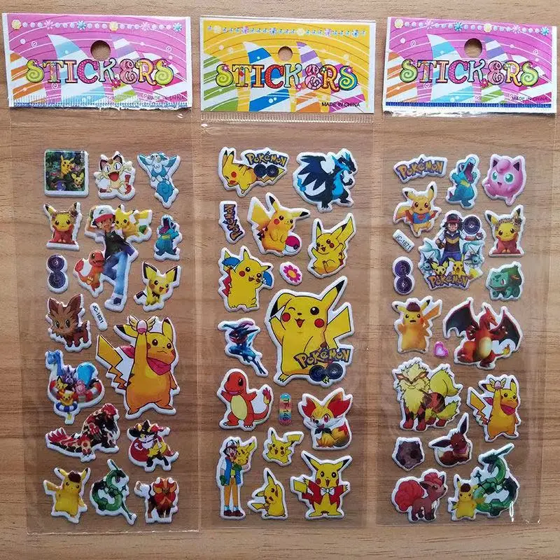 6 различных листов милые 3D наклейки в виде пузырьков аниме дети младенец