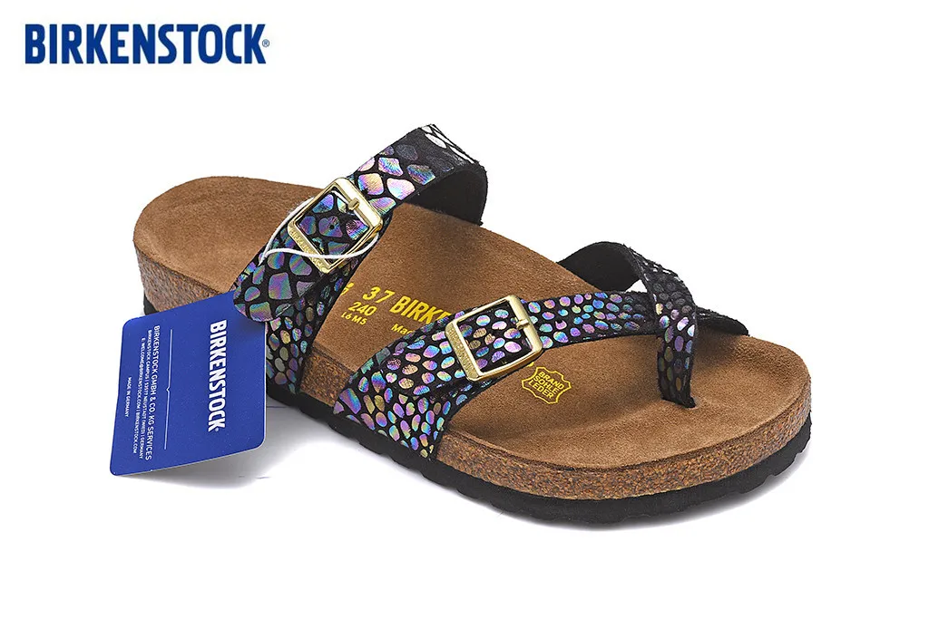Birkenstock Arizona летние пляжные пробковые шлепанцы для женщин и мужчин модные сандалии