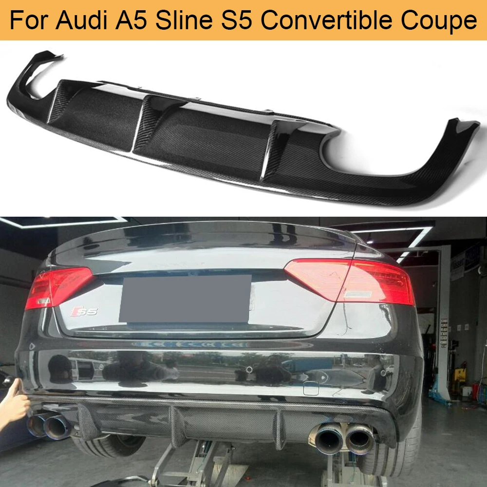 Диффузор заднего бампера из углеродного волокна для Audi A5 Sline S5 2 двери 4 двери 2012- нестандартный задний диффузор два стиля