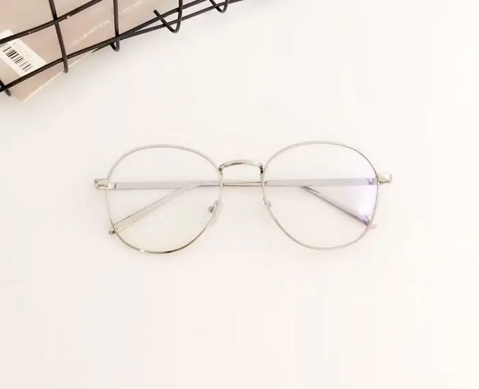 

7056 Retro circular spectacle frames for men and women with flat lens sunglasses