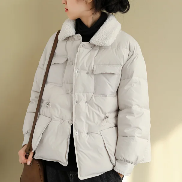 Зимние парки свободные мягкие теплые повседневные пальто женские топы с