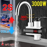 3000w electric kitchen water heater tap instant hot water faucet heater cold heating faucet tankless instantaneous water heater