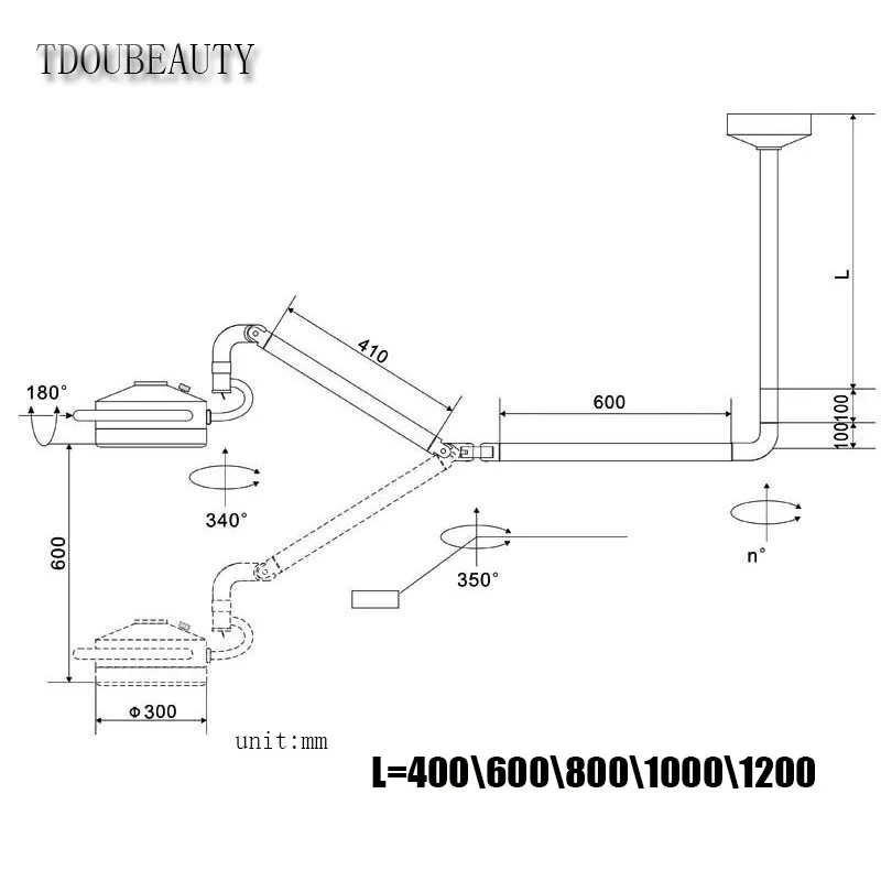 TDOUBEAUTY 72W Супер яркость потолочный светодиодный светильник для хирургического осмотра бестеневая лампа для хирургии домашних животных стоматологический отдел(90 V-240 V) 800mm