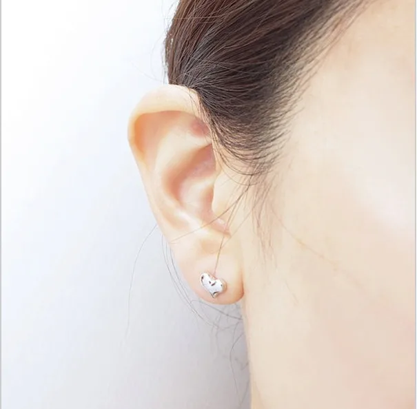

Fashion Little Heart stud Earrings Smooth Surface Stud Earrings
