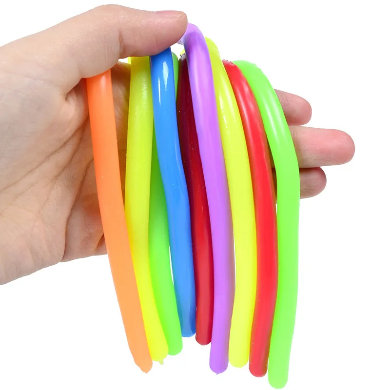 

New 5Pcs Elastic Noodles TPR Squeeze Sensory Toys For Adults Children Vent Antistress Hand Stress Reliever Squeeze Noodles Gifts