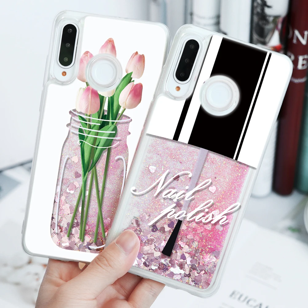 Блестящий Жидкий чехол для huawei P30 P20 Pro P10 P9 P8 Lite Коврики 20 10 9 P Smart Bling чехол для Honor 8X9 Lite играть Fundas