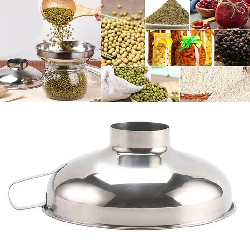 

Стальная широкогорлая воронка, чашка с фильтром, воронка для Марин, джема, кухонное приспособление, инструменты для готовки, воронка с широк...